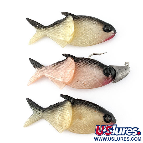 Creme Lure Co Creme Lit'l Fishie 2" Rigged Shad Black Back Pink, Shad Black Back, Pink, , до рибалки #21970