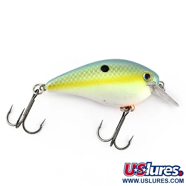  Strike King KVD 1.5 Silent square bill, Chartreuse Sexy Shad​, 12 г, воблер #21990