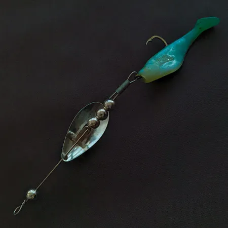 Worth June bug, нікель/синій, 5 г, блешня оберталка (вертушка) #22027