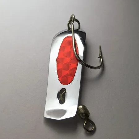 Les Davis  Pt Defiance Fishing Spoon, нікель/червоний, 5 г, блесна коливалка (колебалка) #22056