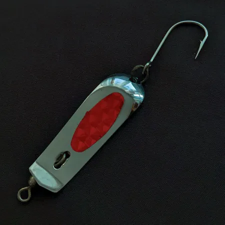 Les Davis  Pt Defiance Fishing Spoon, нікель/червоний, 5 г, блесна коливалка (колебалка) #22056