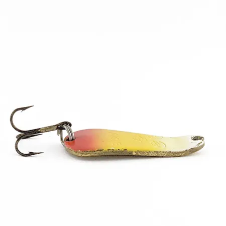 Luhr Jensen Maisie, білий/жовтий/червоний/латунь, 7 г, блесна коливалка (колебалка) #22106