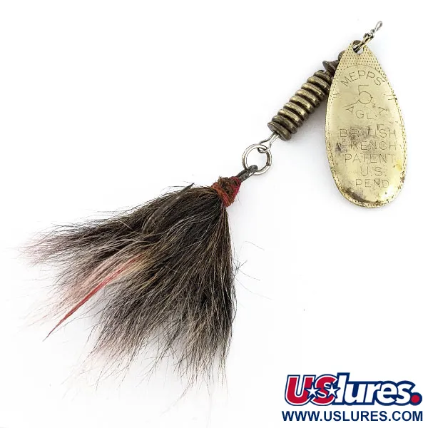 Mepps Aglia 5 Musky Killer (1960-х років), золото, 14 г, блешня оберталка (вертушка) #22140