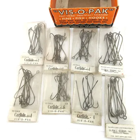 Glen Evans Glen L Evans Vis-O-Pack Fish Hooks , до рибалки #22202