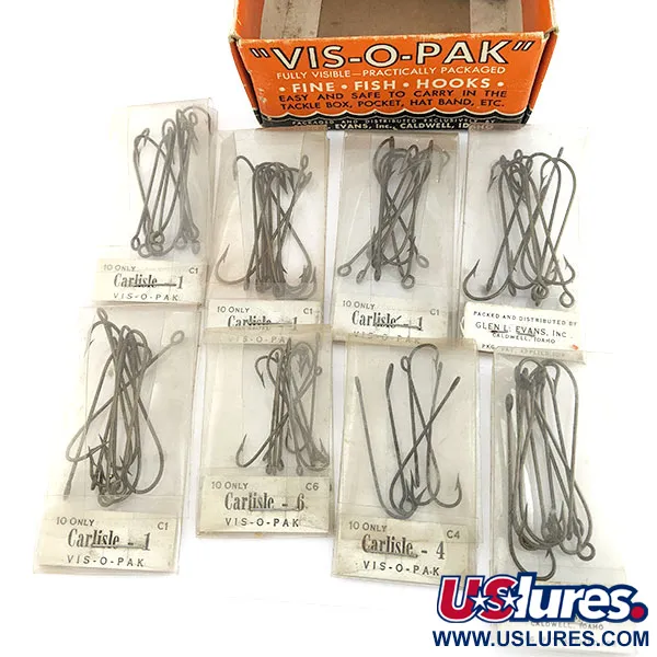 Glen Evans Glen L Evans Vis-O-Pack Fish Hooks , , , до рибалки #22202