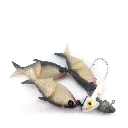 Creme Lit'l Fishie 2" Rigged Shad Black Back,  Shad Black Back, 7 г, до рибалки #22377