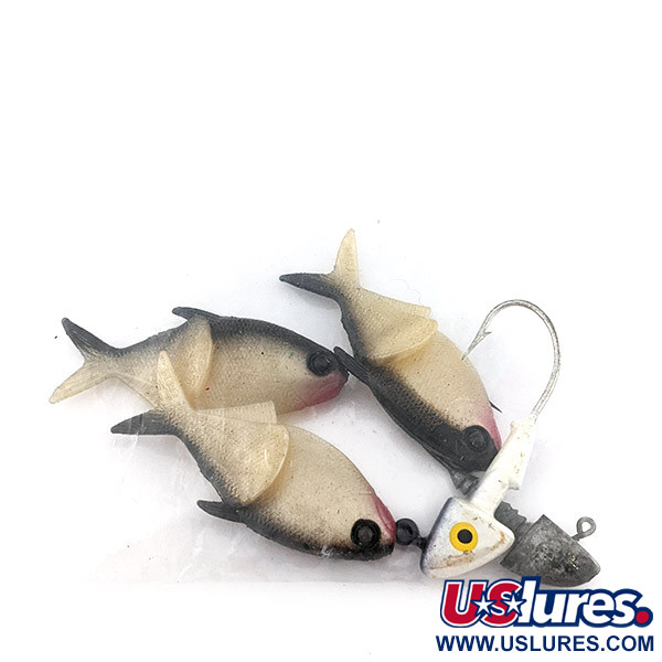 Creme Lure Co Creme Lit'l Fishie 2" Rigged Shad Black Back,  Shad Black Back, 7 г, до рибалки #22377