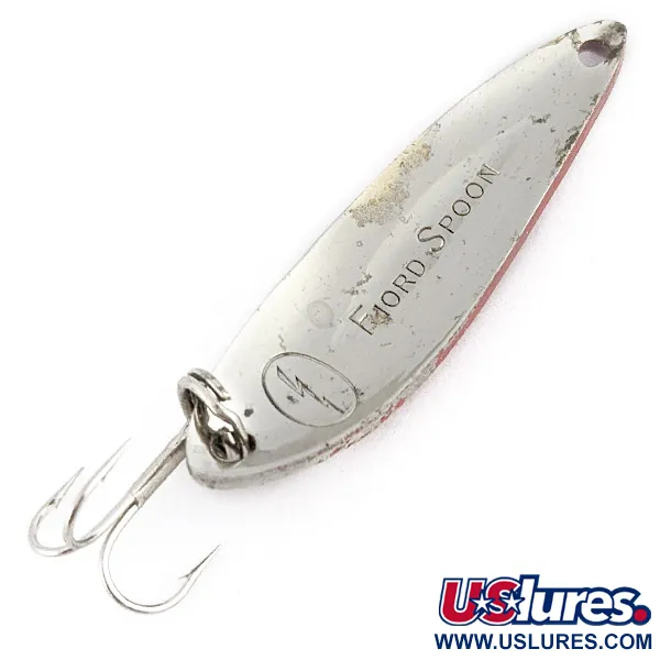 Acme  Fiord Spoon Lightning (50-х років), червоний/білий/нікель, 7 г, блесна коливалка (колебалка) #22483