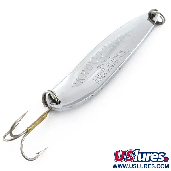 Luhr Jensen Krocodile #4, нікель, 17 г, блесна коливалка (колебалка) #22689