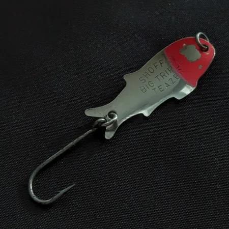 Shoff's Big Triple Teazer, нікель/червоний, 2 г, блесна коливалка (колебалка) #22777