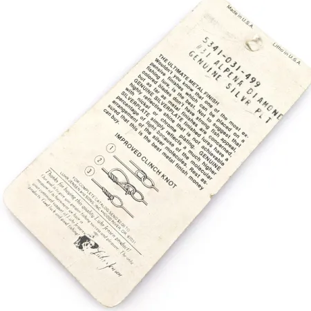 Luhr Jensen Alpena Diamond, silver, 4,5 г, блесна коливалка (колебалка) #22815