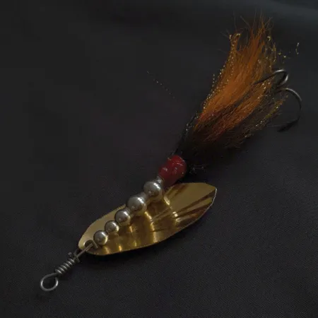 Musky Bucktail Spinner, gold, 21 г, блешня оберталка (вертушка) #22816