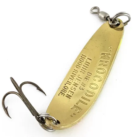 Luhr Jensen Krocodile #3, латунь/червоний/жовтий UV, 9 г, блесна коливалка (колебалка) #22832