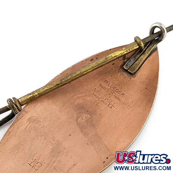 Pflueger Muskill 12, нікель/мідь, 45 г, блешня оберталка (вертушка) #22844