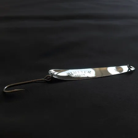 Luhr Jensen Flutter Spoon 44 Glow, нікель/білий/зелений Glow - світиться у темряві, 4 г, блесна коливалка (колебалка) #22875