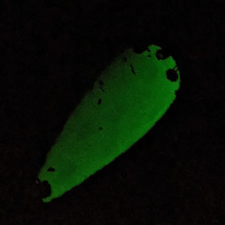 Luhr Jensen Rattlesnake Glow, нікель/білий/зелений Glow світиться у темряві, 14 г, блесна коливалка (колебалка) #22894