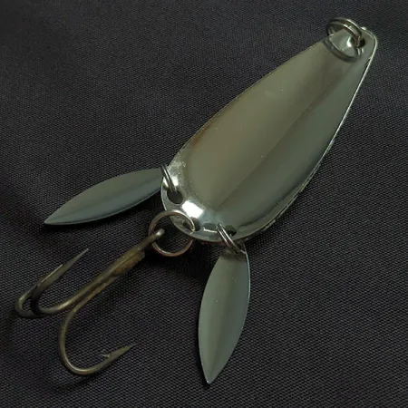 Luhr Jensen Rattlesnake Glow, нікель/білий/зелений Glow світиться у темряві, 14 г, блесна коливалка (колебалка) #22894
