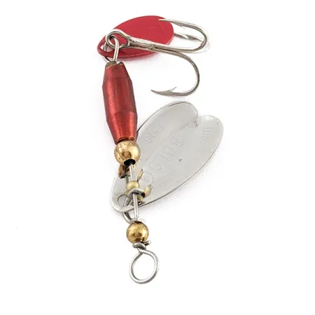 Les Davis Bolo, нікель/червоний, блешня оберталка (вертушка) #22911