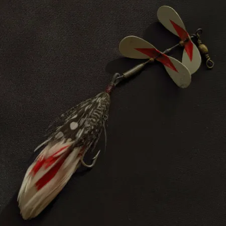 Pflueger Tandem Spinner 1, нікель/червоний, 10 г, блешня оберталка (вертушка) #22992