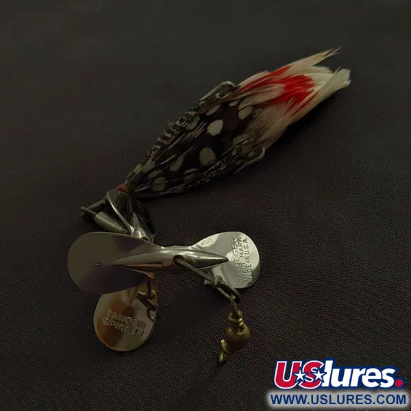 Pflueger Tandem Spinner 1, нікель/червоний, 10 г, блешня оберталка (вертушка) #22992