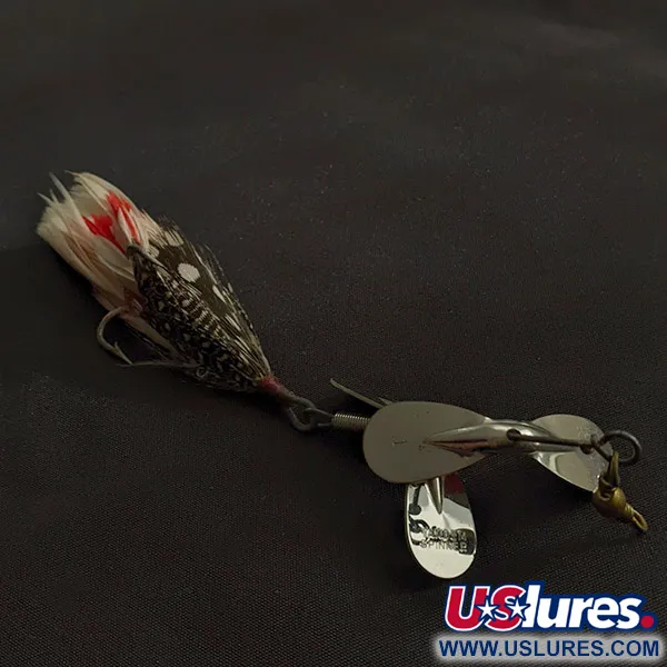 Pflueger Tandem Spinner 1, нікель/червоний, 10 г, блешня оберталка (вертушка) #22992