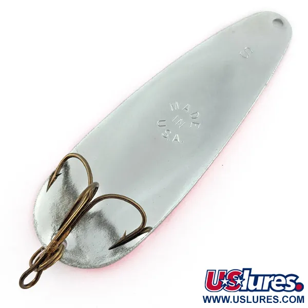  Worth Chippewa Steel Spoon UV (світиться в ультрафіолеті), нікель/рожевий UV, 28 г, блесна коливалка (колебалка) #23155