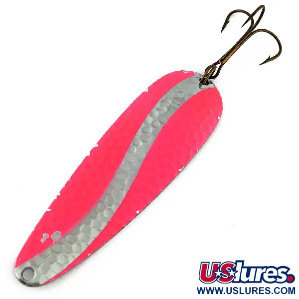  Worth Chippewa Steel Spoon UV (світиться в ультрафіолеті), нікель/рожевий UV, 28 г, блесна коливалка (колебалка) #23155