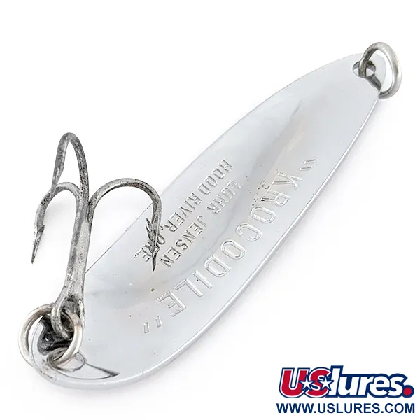 Luhr Jensen Krocodile #5, нікель/червоний, 28 г, блесна коливалка (колебалка) #23160