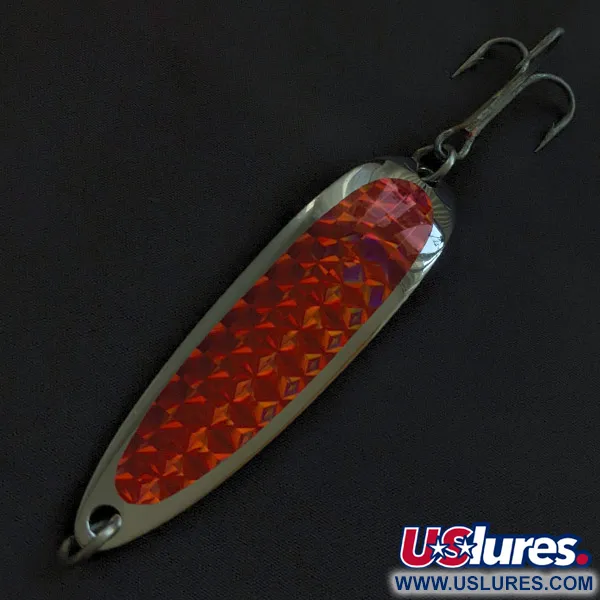 Luhr Jensen Krocodile #5, нікель/червоний, 28 г, блесна коливалка (колебалка) #23160