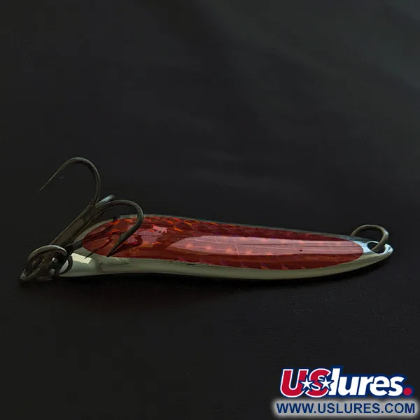 Luhr Jensen Krocodile #5, нікель/червоний, 28 г, блесна коливалка (колебалка) #23160