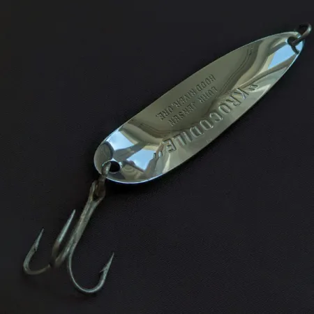 Luhr Jensen Krocodile #5, нікель/червоний, 28 г, блесна коливалка (колебалка) #23160