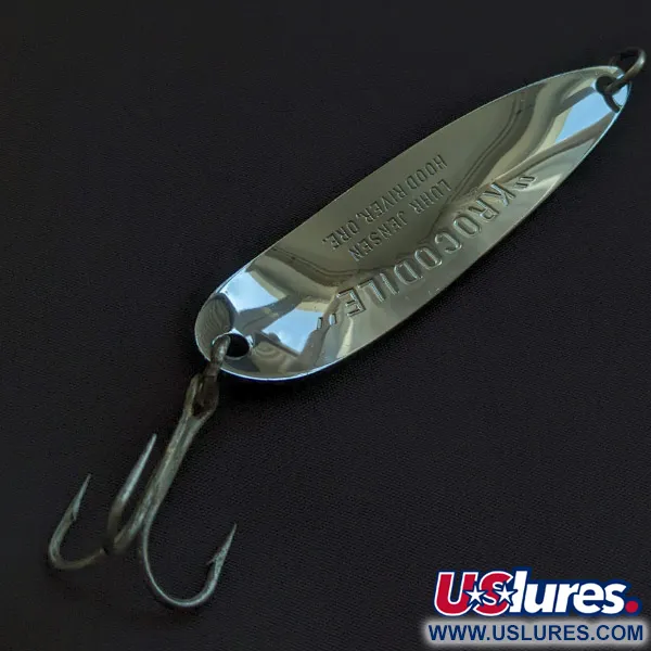 Luhr Jensen Krocodile #5, нікель/червоний, 28 г, блесна коливалка (колебалка) #23160