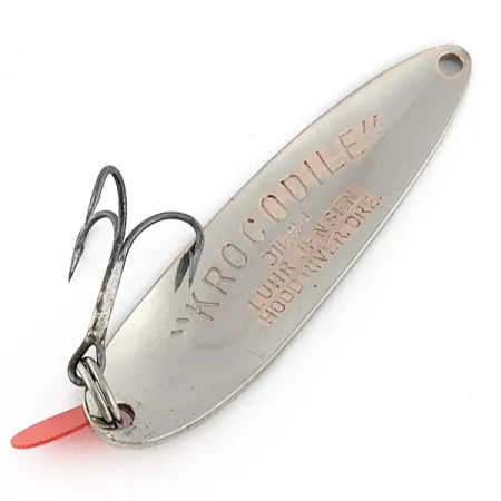 Luhr Jensen Krocodile #4, нікель/зелений, 17 г, блесна коливалка (колебалка) #23161