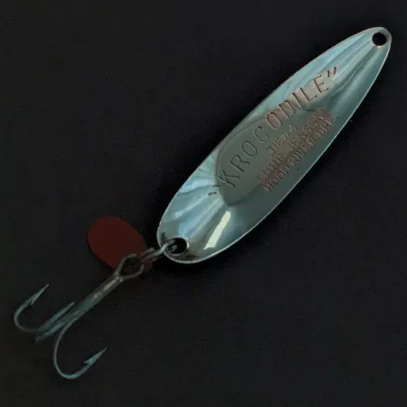 Luhr Jensen Krocodile #4, нікель/зелений, 17 г, блесна коливалка (колебалка) #23161