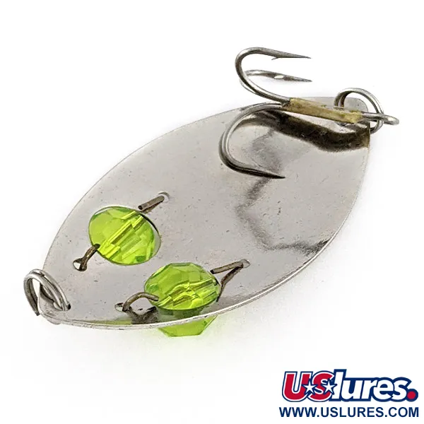 Kmart Kresge, нікель/зелений, 10 г, блесна коливалка (колебалка) #23193