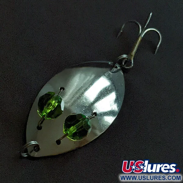 Kmart Kresge, нікель/зелений, 10 г, блесна коливалка (колебалка) #23193