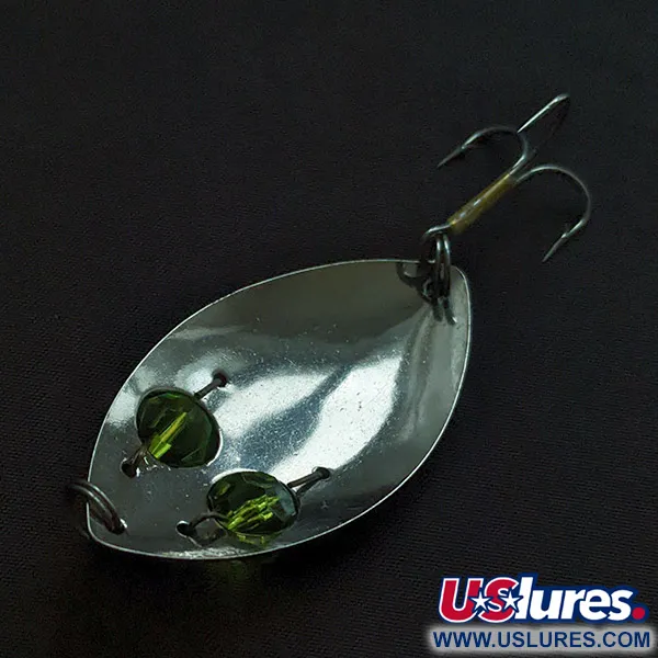 Kmart Kresge, нікель/зелений, 10 г, блесна коливалка (колебалка) #23193