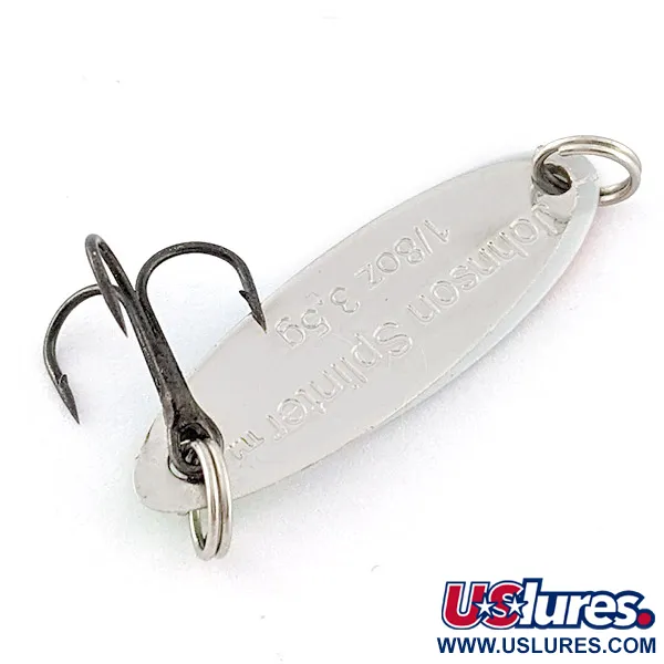  Johnson Splinter, нікель/білий перли/зелений, 3,5 г, блесна коливалка (колебалка) #23215