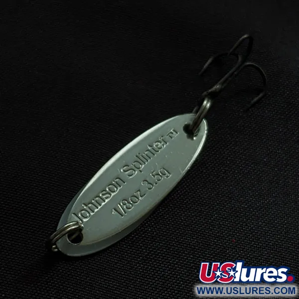  Johnson Splinter, нікель/білий перли/зелений, 3,5 г, блесна коливалка (колебалка) #23215