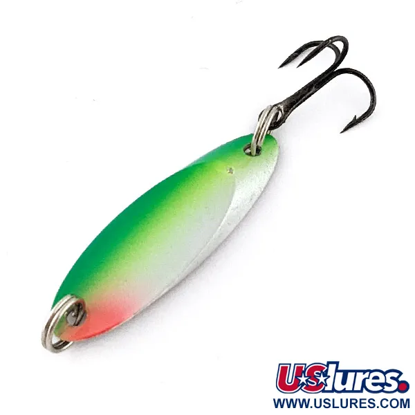  Johnson Splinter, нікель/білий перли/зелений, 3,5 г, блесна коливалка (колебалка) #23215