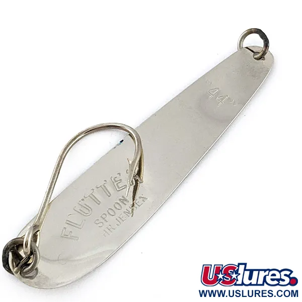  Luhr Jensen Flutter Spoon 44, нікель/синій, 4 г, блесна коливалка (колебалка) #23239