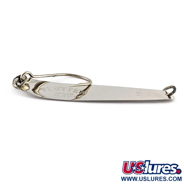  Luhr Jensen Flutter Spoon 44, нікель/синій, 4 г, блесна коливалка (колебалка) #23239