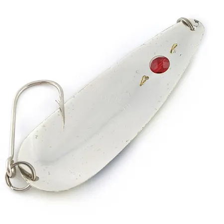 Red Eye Lures Red Eye Evil Eye Glow, нікель/білий/синій Glow - світиться у темряві, 9 г, блесна коливалка (колебалка) #23247