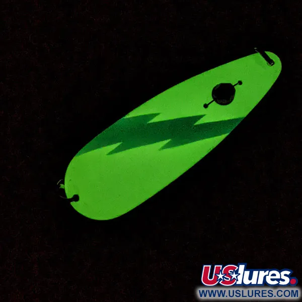 Red Eye Lures Red Eye Evil Eye Glow, нікель/білий/синій Glow - світиться у темряві, 9 г, блесна коливалка (колебалка) #23247