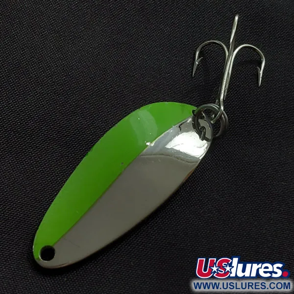 Seneca Little Cleo (Hula Girl), нікель/зелений, 10 г, блесна коливалка (колебалка) #23255