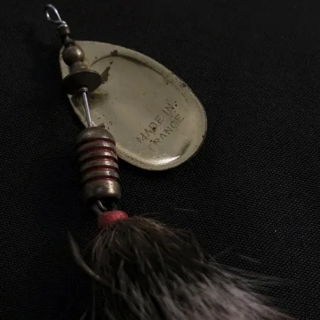 Mepps Aglia 3 dressed (з хвосту білки) 1960-х років, латунь, 7,3 г, блешня оберталка (вертушка) #23488