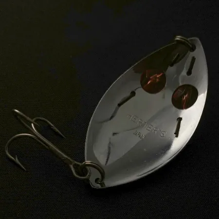 Herter's Glass Eye Spoon, нікель/червоні очі, 11, блесна коливалка (колебалка) #23555