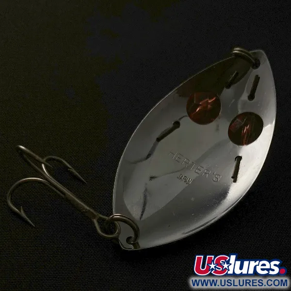 Herter's Glass Eye Spoon, нікель/червоні очі, 11, блесна коливалка (колебалка) #23555