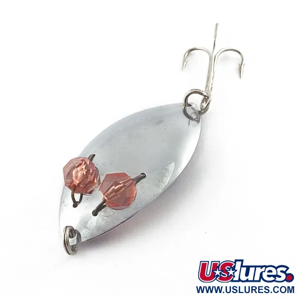 Herter's Glass Eye Spoon, нікель/червоні очі, 11, блесна коливалка (колебалка) #23555