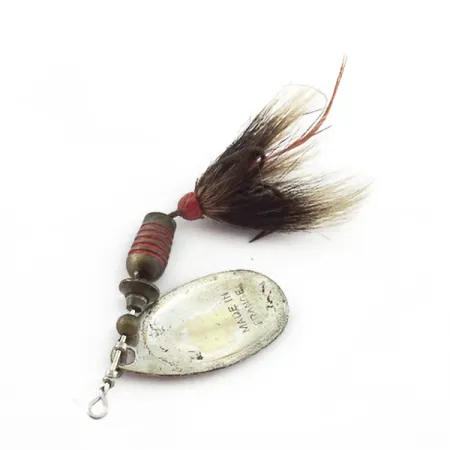 Mepps Aglia 3 dressed (з хвосту білки) 1960-х років, silver, 7,3, блешня оберталка (вертушка) #23570